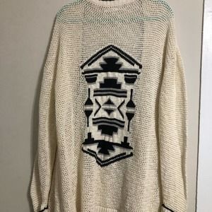 Womens plus size western crochet cardigan size 4x